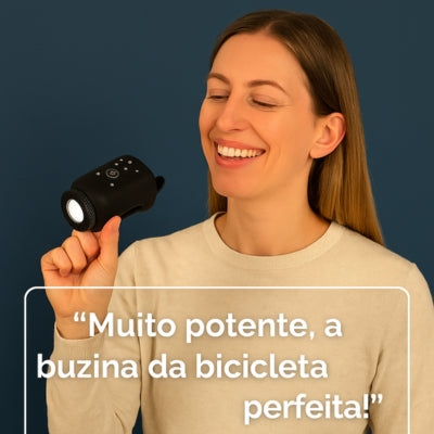 Luz e buzina 2 em 1 para bicicleta