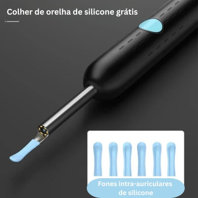 A câmera inteligente para limpar os ouvidos