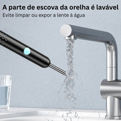 A câmera inteligente para limpar os ouvidos