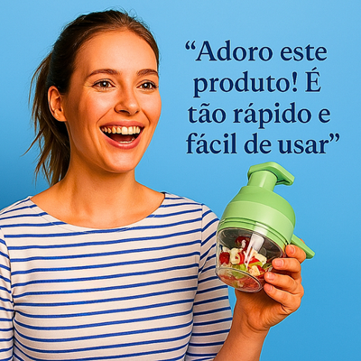 Cortador de legumes elétrico 4 em 1