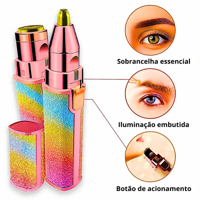 Aparador de sobrancelhas e depilador 2 em 1