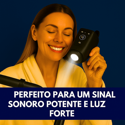 Luz e buzina 2 em 1 para bicicleta