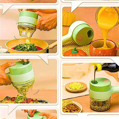 Cortador de legumes elétrico 4 em 1