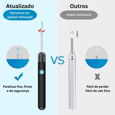 A câmera inteligente para limpar os ouvidos