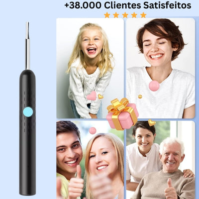 A câmera inteligente para limpar os ouvidos