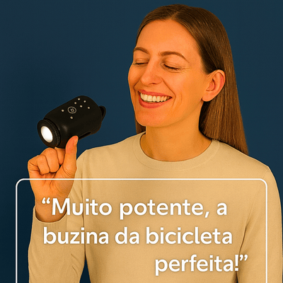 Luz e buzina 2 em 1 para bicicleta