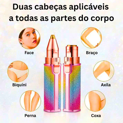 Aparador de sobrancelhas e depilador 2 em 1